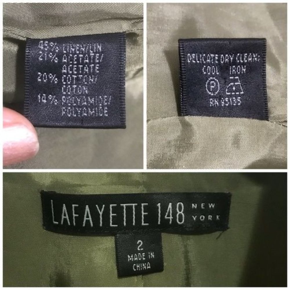 Lafayette 148 green printed jacket, Size 2 - Picture 3 of 7